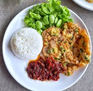 Nasi Telur Kriuk Sambal Ebi