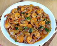Udang Goreng Mentega + Nasi