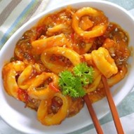 Cumi Goreng Asam Manis + Nasi