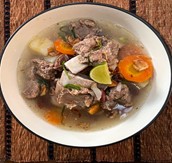Sop Daging Kikil + Nasi