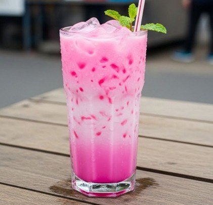 Es Sirup + Susu + Topping